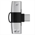 thumbnail image 1 of Divisor OTG 2 en 1 Doble USB Tipo C A Conector Tipo C AUX Audio Auriculares Adaptador de Cargador de 15 W para 15 Pro para A, 1 of 5
