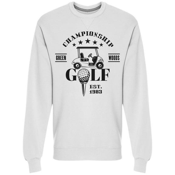 Banner. Championship Golf Sweatshirt Men -Image by Shutterstock, Male Large