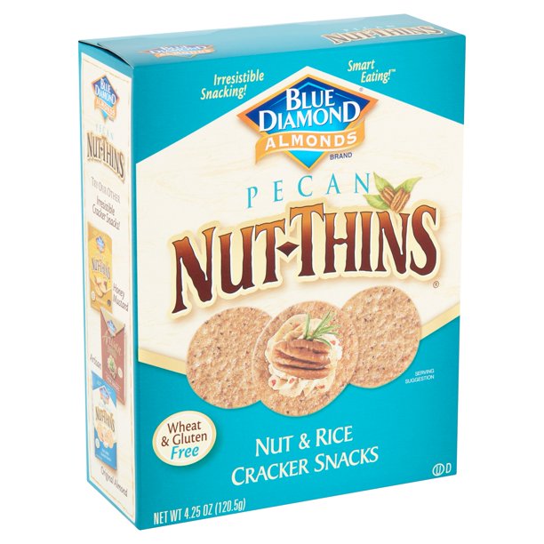 Blue Diamond Almonds NutThins Pecan Nut & Rice Cracker Snacks, 4.25 oz