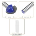 thumbnail image 3 of Fresa de 1/4" de vástago 5/8" de diámetro de corte caja central 2 flautas de carburo para herramientas de carpintería y fresado, 3 of 3