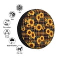 thumbnail image 4 of Pofeuu Brown Blue Plaid Sunflower Print Spare Tire Wheel Cover for Car Truck SUV Camper Universal Fit Spare Tire Cover RV Spare Tire Covers-15 inch, 4 of 6