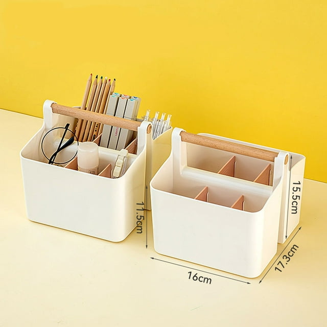 Handheld Color Pen Marker Pen Storage Box Divided Into Compartments Large Capacity Pen Holders Organizing Student Brushes Desktop Stationery Storage Box