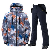 Wancir Women's Ski Jackets and Pants Set Snowboarding Snowsuit Snow Coat Hooded Waterproof Windproof