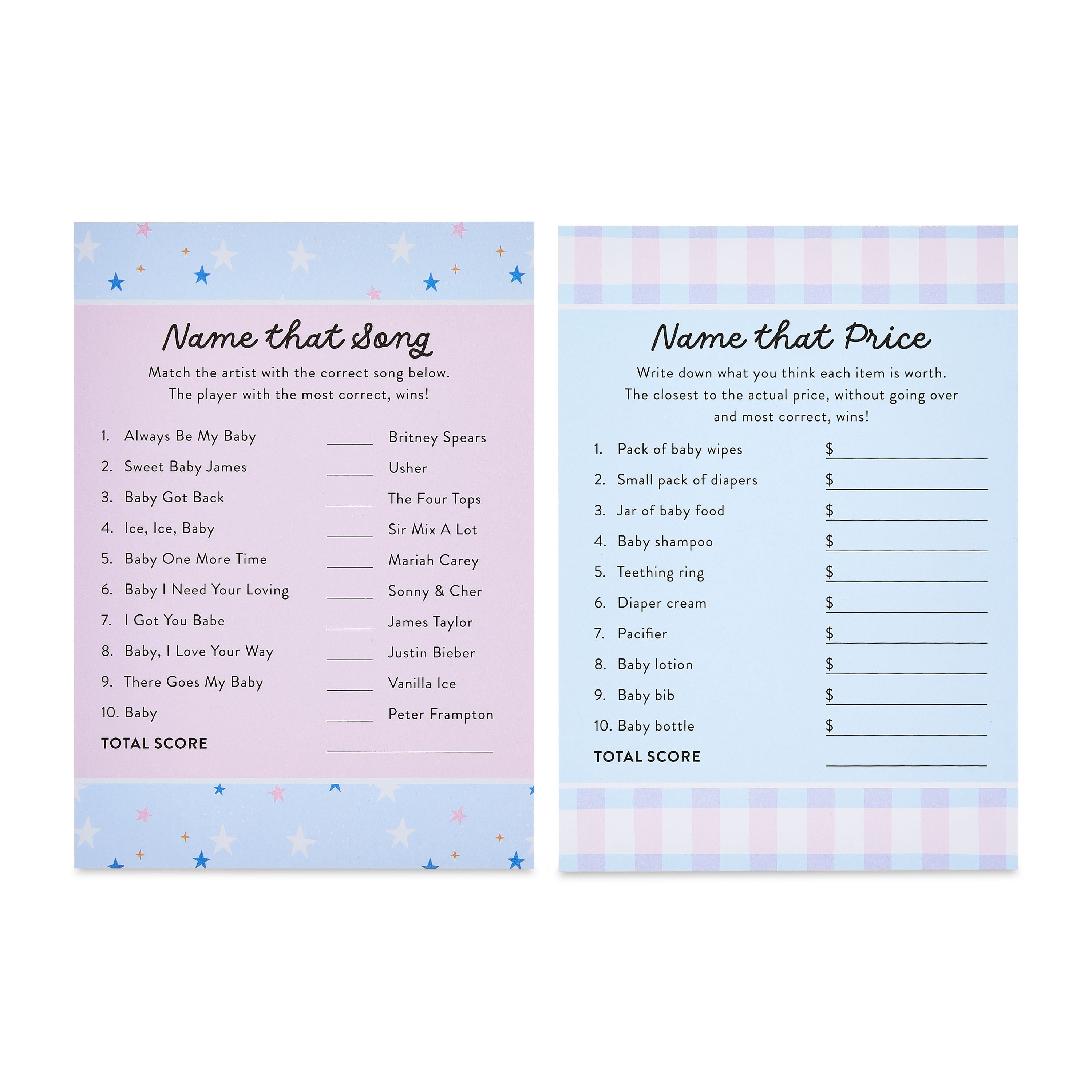 2-Piece Baby Shower Games Set, 100 Cards, by Way To Celebrate