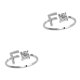 thumbnail image 3 of Qarigey Anillo abierto con letras mayúsculas, anillos de compromiso elegantes seguros para interiores y exteriores, hogar, viajes, joyería de Type3 NO3, 3 of 6