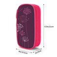 thumbnail image 4 of XMXY Bohemian Botanical Drawing Large Capacity Pencil Case, Portable Pencil Bags with Compartments Zipper Pink, 4 of 7