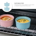 thumbnail image 3 of 2pcs Lidded Pudding Bowls Porcelain Ramekin Baking Cups Ceramic Dessert Bowls, 3 of 9