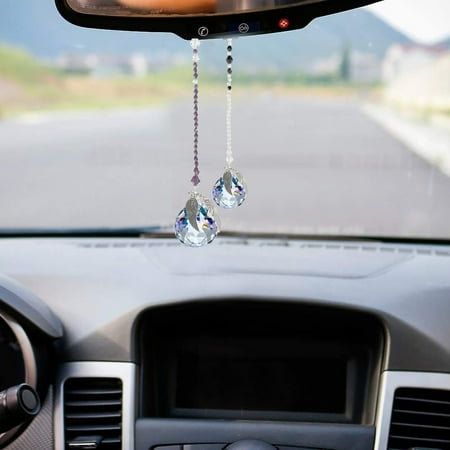 

XINHUADSH Hanging Pendant Angel Wing Faux Crystal Ball Car Decoration Pendant Car Accessories