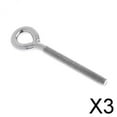 thumbnail image 1 of DYNWAVECA 3-4pack Stainless Steel Eyebolt Longshank Long Thread Welded Eye Bolt Hardware 3 Pcs, 1 of 7