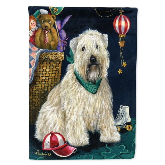 Carolines Treasures PPP3193GF Wheaten Terrier Playroom Flag Garden Size  Small multicolor