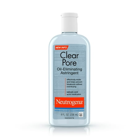 (2 pack) Neutrogena Clear Pore Oil-Eliminating Astringent, 8 fl. (Best Pore Reducing Toner)