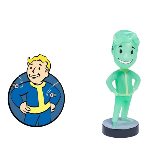 5.9" Fallout Vault Boy - Fallout Vault Boy Bobble Head Doll, Fallout Merch Fallout Series Collectibles Action Figure Birthday Gifts for Game Fans Kids Adult