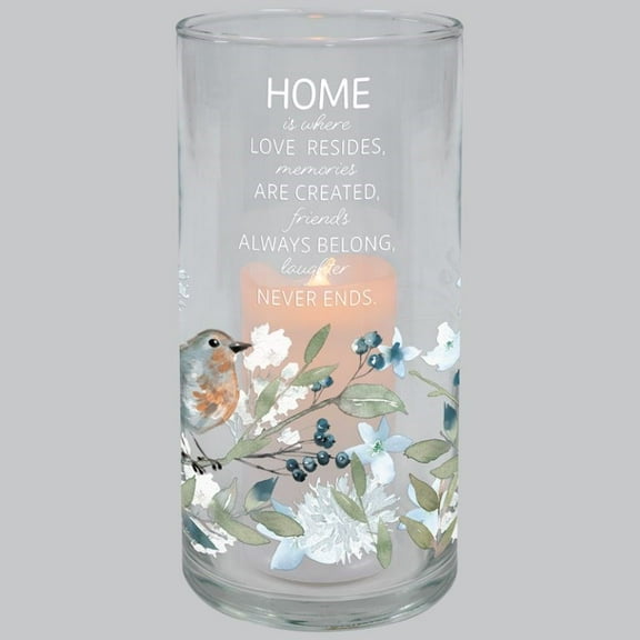 Carson Home Accents 342286 Hurricane Candle - Flameless Flicker - Home with Timer - 7.25 x 3.5 in.