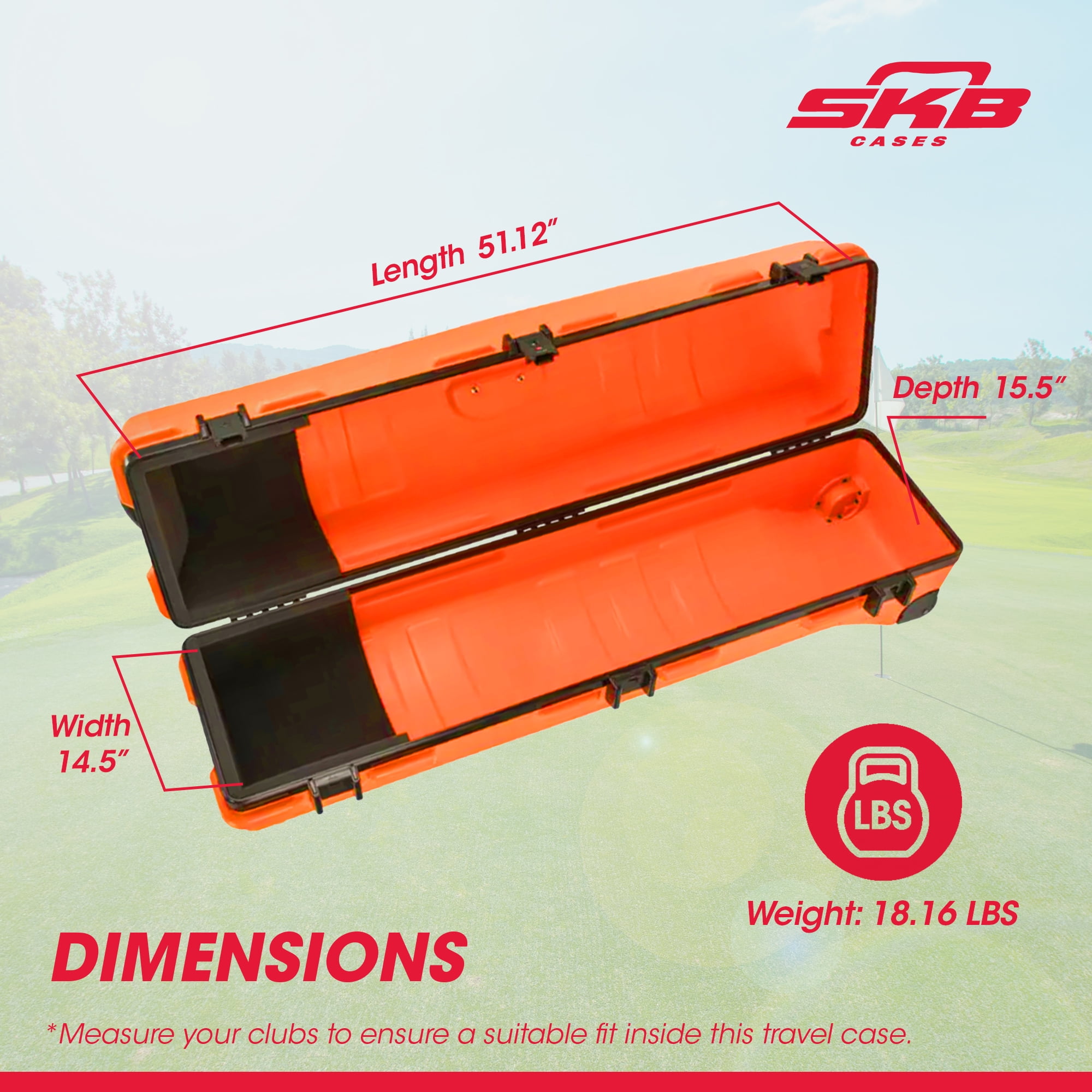 SKB Cases ATA Staff Pro XL Hard Plastic Storage Wheeled Golf Travel Case