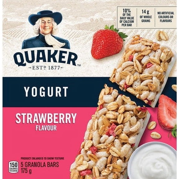 Quaker Yogurt Strawberry Granola Bars, 5-count, 175g/6 oz