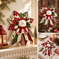 thumbnail image 4 of Clearance! Festive Quilted Christmas Door Hanging DIY Sewing Kit, Christmas Quilted Bow DIY Kit with Fabric, Batting, Thread, Templates & Instructions, Hanging Decor Kit for Door Wall Display, #10, 4 of 6