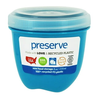 Preserve Food Storage, Aquamarine Square, 25 Ounce - 2 pack