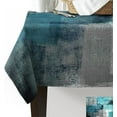 thumbnail image 5 of Tablecloths for Rectangle Tables Turquoise and Grey Abstract Art Painting Teal Waterproof Polyester Table Cloth for Kitchen Dinning Table Washable Table Cover for Parties/Wedding/Picnic 60x84in, 5 of 6