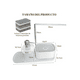 thumbnail image 4 of Dispensador De Jabón Xtellar De Cocina Con Toallero Y Porta esponjas Color Blanco, 4 of 4
