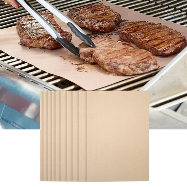 Amgra Grill Mat Set Of 3 Non Stick Bbq Grill Mats Reusable And Dishwasher Safe Easy Clean Easy Use On Gas Charcoal Electric Grill Walmart Com Walmart Com