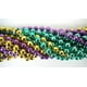 thumbnail image 2 of 33 pulgadas 7 mm Globo metálico Oro púrpura y verde Mardi gras Beads 6 Dozen (72 Collares) Mardi Gras Spot 0616983346778, 2 of 2