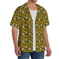 thumbnail image 4 of Honeii 's Sunflowers 2 for men's short-sleeved button-up collared shirt featuring a pocket, perfect for beach vacations, and travel adventures., 4 of 5
