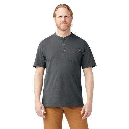 Dickies Men's and Big Men's Heavyweight Short Sleeve Henley T-Shirt