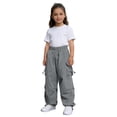 thumbnail image 6 of Kids Cargo Pants With Multiple Pockets for Boys Girls Outdoor Casual Play Everyday Comfortable, 5-6 Years, Grey, 6 of 8