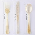 thumbnail image 3 of QUMONIN 30pcs Glitter Plastic Cutlery Set for Wedding Party Dinnerware, 3 of 8