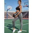 thumbnail image 4 of Women'S Yoga Lounge Leggings with Double Stripe Design, Comfort Fit, Non-See Through Gray S, 4 of 7