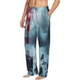 thumbnail image 6 of Salouo Lighthouse in a Stormy Sea Print Pajama Pants for Men, Lounge Pants Elastic Waistband Casual Men's sleepwear Loungewear Sleep Pajama Pant -Medium, 6 of 7