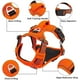 thumbnail image 3 of Arnés para perros antitirones, arnés para perros grande y mediano, chaleco reflectante ajustable para perros con asa transpirable, arnés deportivo para el pecho sin tirones, naranja M, 3 of 5