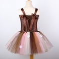 thumbnail image 5 of Vestido de malla para niñas con flores navideñas y alce pequeño, vestido de celebración navideña, falda, 5 of 5