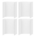 thumbnail image 1 of Chok 4 Pcs Panneaux d'Affiche Trifold Petits Panneaux de Présentation Blancs Ondulés Panneau d'Affichage d'Affaires Trifold, 1 of 7