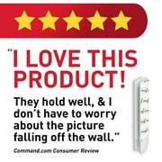 Command Picture Hanging Strips, White, Medium, 3 Sets of Strips/Pack