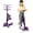 Purple, variant on Kids Scooter – Foldable Seat – LED Wheel Lights Illuminate When Rolling – Children and Toddler 3 Wheel Kick Scooter – Adjustable Handlebar – Indoor and Outdoor- Teal - by Lifemaster