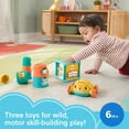 thumbnail image 2 of Fisher-Price Sit & Crawl Gift Set Baby Infant Toys with Stacking Cups & Roly-Poly Push Car, 2 of 6