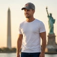 thumbnail image 5 of Minjewel Adjustable 250th Anniversary Patriotic Baseball Cap With "AMERICA 250 YEARS" Print Retro Style Hat For July 4th Celebration,Light Gray, 5 of 5