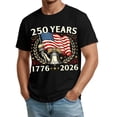 thumbnail image 3 of Havenx Men's American 250th Anniversary T-Shirt Short Sleeve Crewneck Shirts American Flag Design T-Shirts Patriotic We the People 1776 Workout Top,Black S, 3 of 4