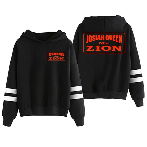 Josiah Queen Mt Zion Hoodie Pocketless Parallel Bars Sleeve Streetwear Women Men Hooded Sweatshirt