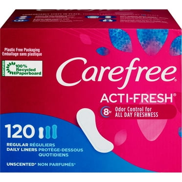 Carefree Acti-Fresh Regular Pantiliners, Unscented, 120 Ct