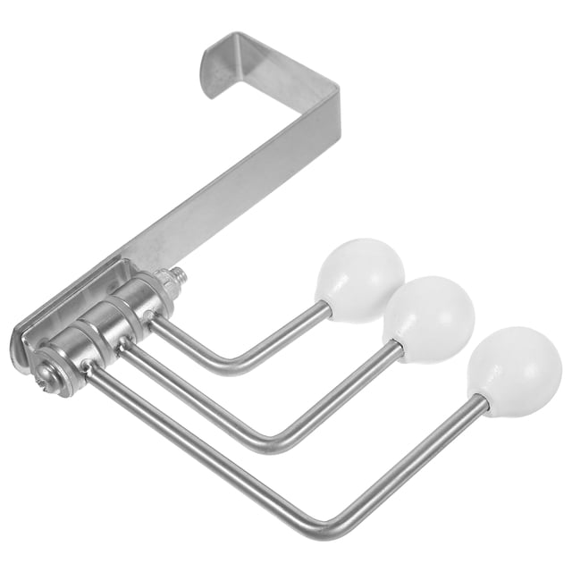 GOOHOCHY Gancho para colgar sobre la puerta, gancho de 3 bolas de acero inoxidable para ropa, bolso, toalla