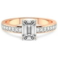thumbnail image 3 of 4 Carat IGI Certified Emerald Shape Lab Grown Diamond Engagement Ring | 14K Rose Gold |Charm Of Love Eternity Diamond Ring | FG-VS1-VS2 Quality Friendly Diamonds, 3 of 4