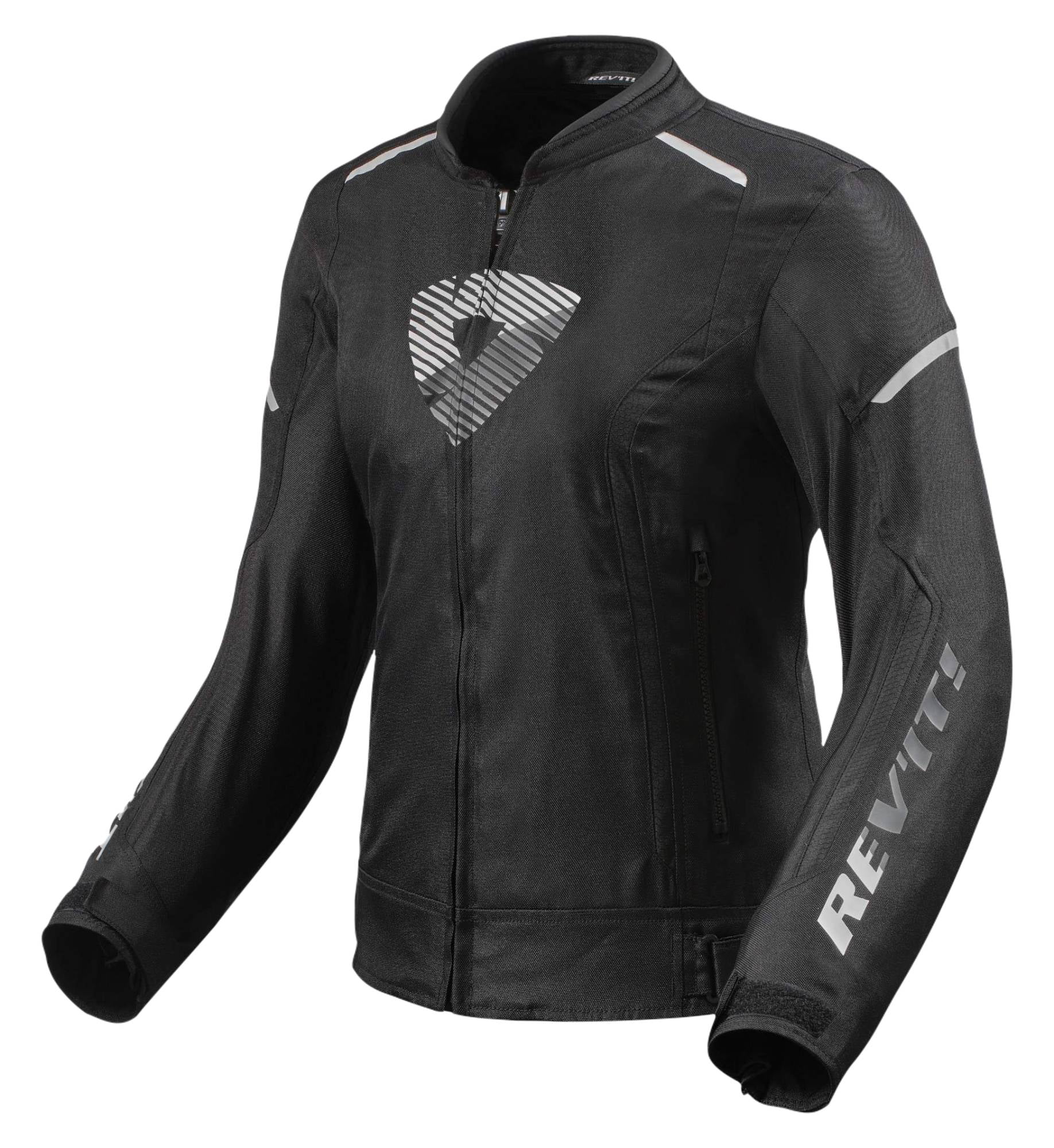 Rev'It Sprint H2O Womens Textile Motorcycle Jacket Black/White 40 EUR ...