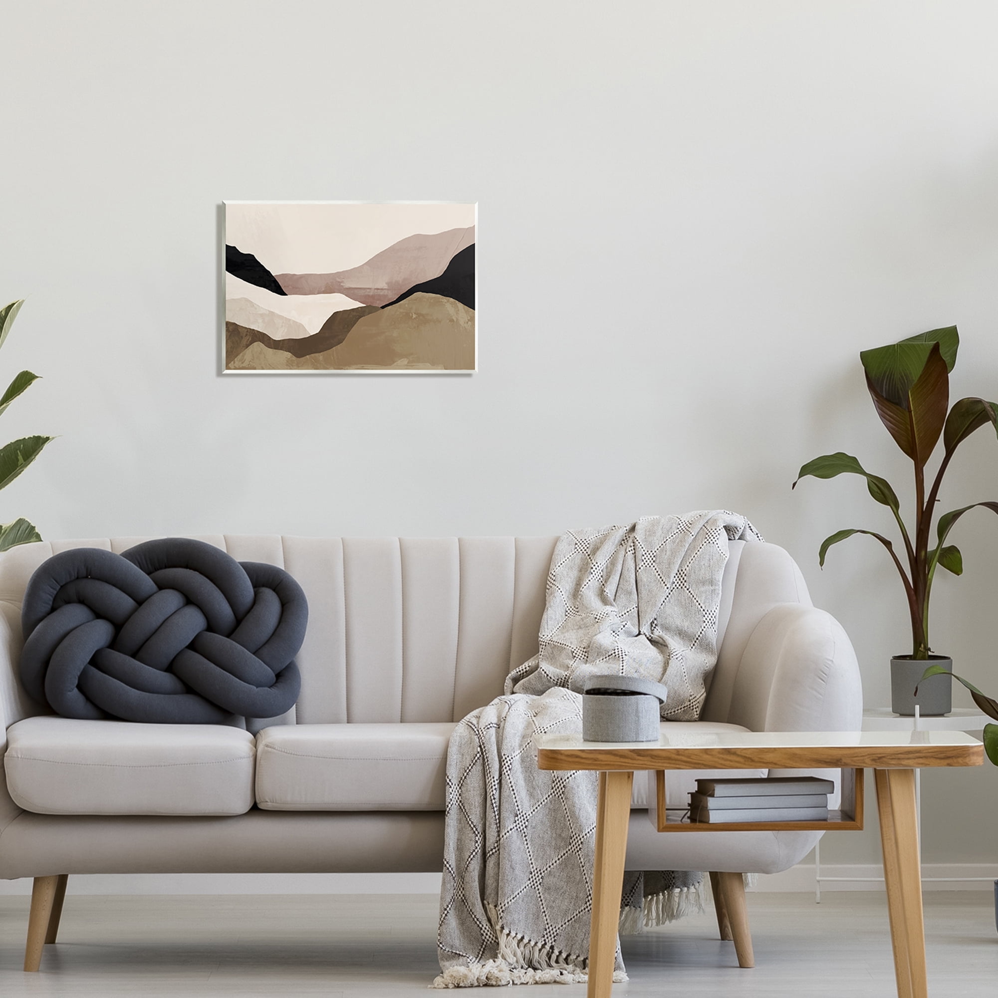 Stupell Industries Layered Desert Mountain Peaks Abstract Painting Unframed Art Print Wall Art, 19 x 13