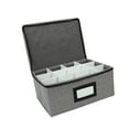thumbnail image 1 of Caja de almacenamiento de cristalería con separadores para copas de vino tinto o , copas de champán y armario de cocina, 1 of 9
