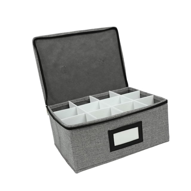 Caja de almacenamiento de cristalería con separadores para copas de vino tinto o , copas de champán y armario de cocina