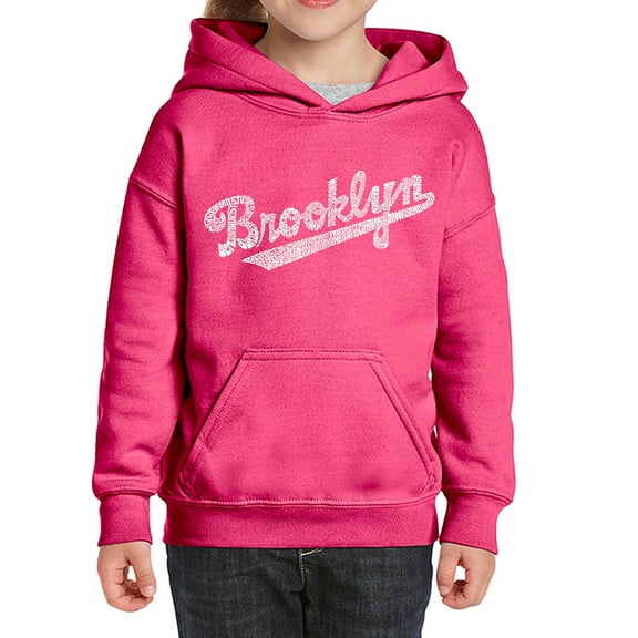 Girl's Word Art Hooded Sweatshirt - Brooklyn Neighborhoods