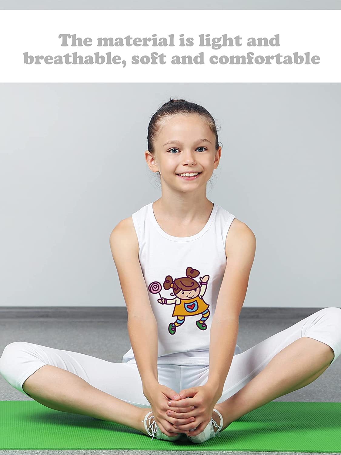 4 Pieces Girls Dance Tank Blank 