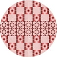 thumbnail image 1 of Ahgly Company Indoor Round Patterned Grapefruit Red Area Rugs, 5' Round, 1 of 6